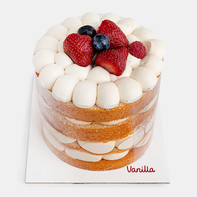 کیک کارامل رزبری کوچک